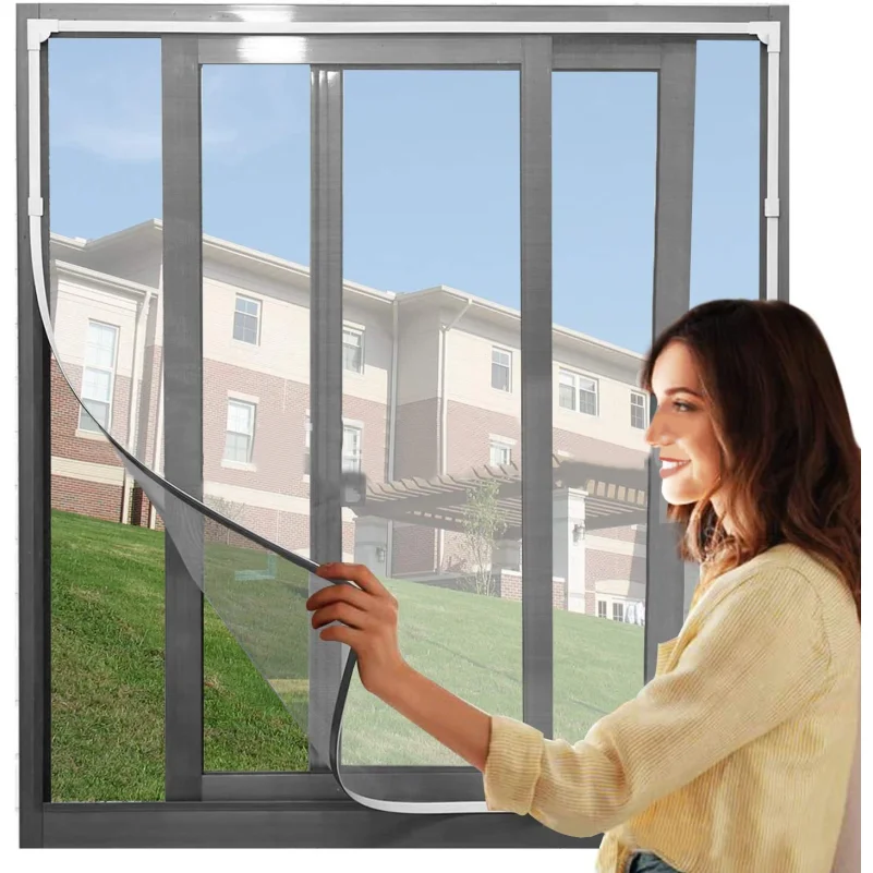 Magnetic Mesh Mosquito Screen, Invisible Screen Window, Self-Installation, Simple, Household Use, Self-Adhesive, Magnetic Window