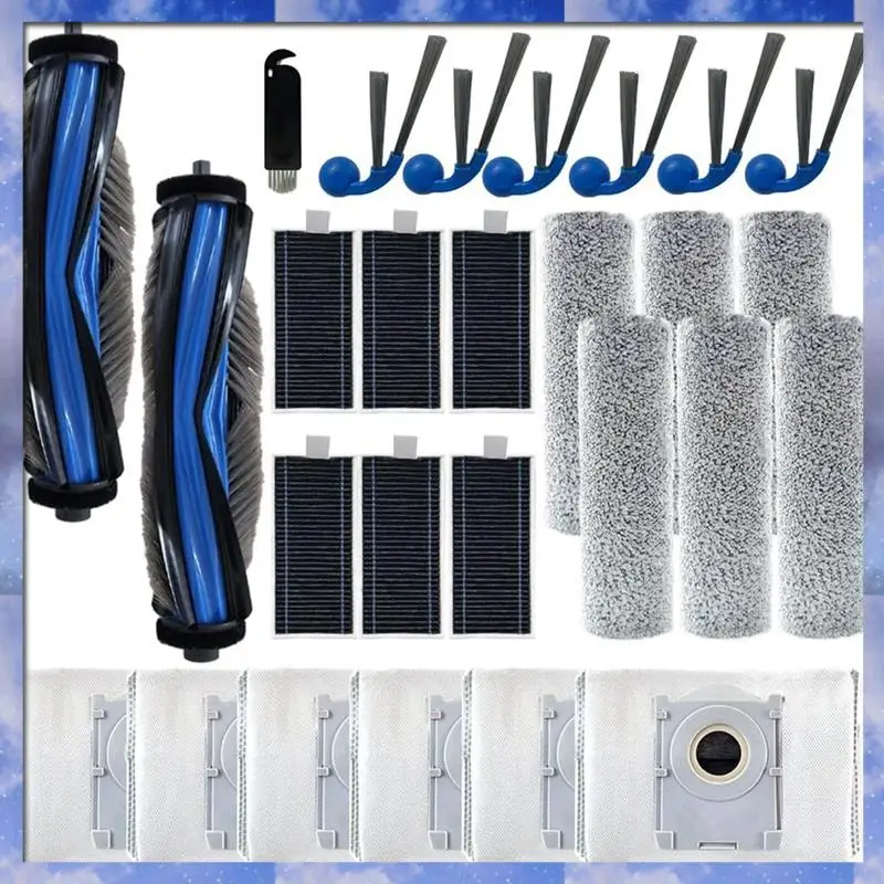 مجموعة ملحقات استبدال المكنسة الكهربائية الروبوتية تريند 2025 لـ Ecovacs T80 OMNI- أجزاء متضمنة