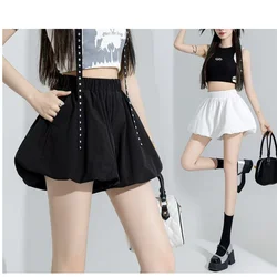 Sweet Girl's Bloomers Casual Matching Elastic High Waist Lady's Pumpkin Shorts Y2K Hot Girl Streetwear Korean Chic Puffed Shorts