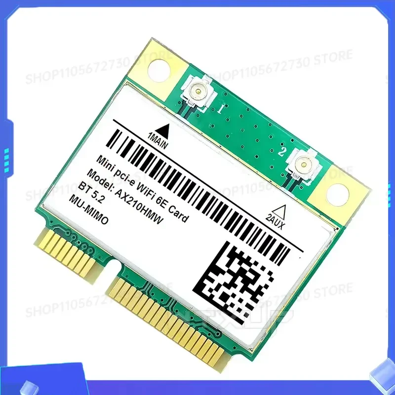 for KK 2026 Ax210Hmw Mini PCI E WiFi 6E Network Card 802.11ax Wireless Adapter Bluetooth 5.3 for Desktop Laptop