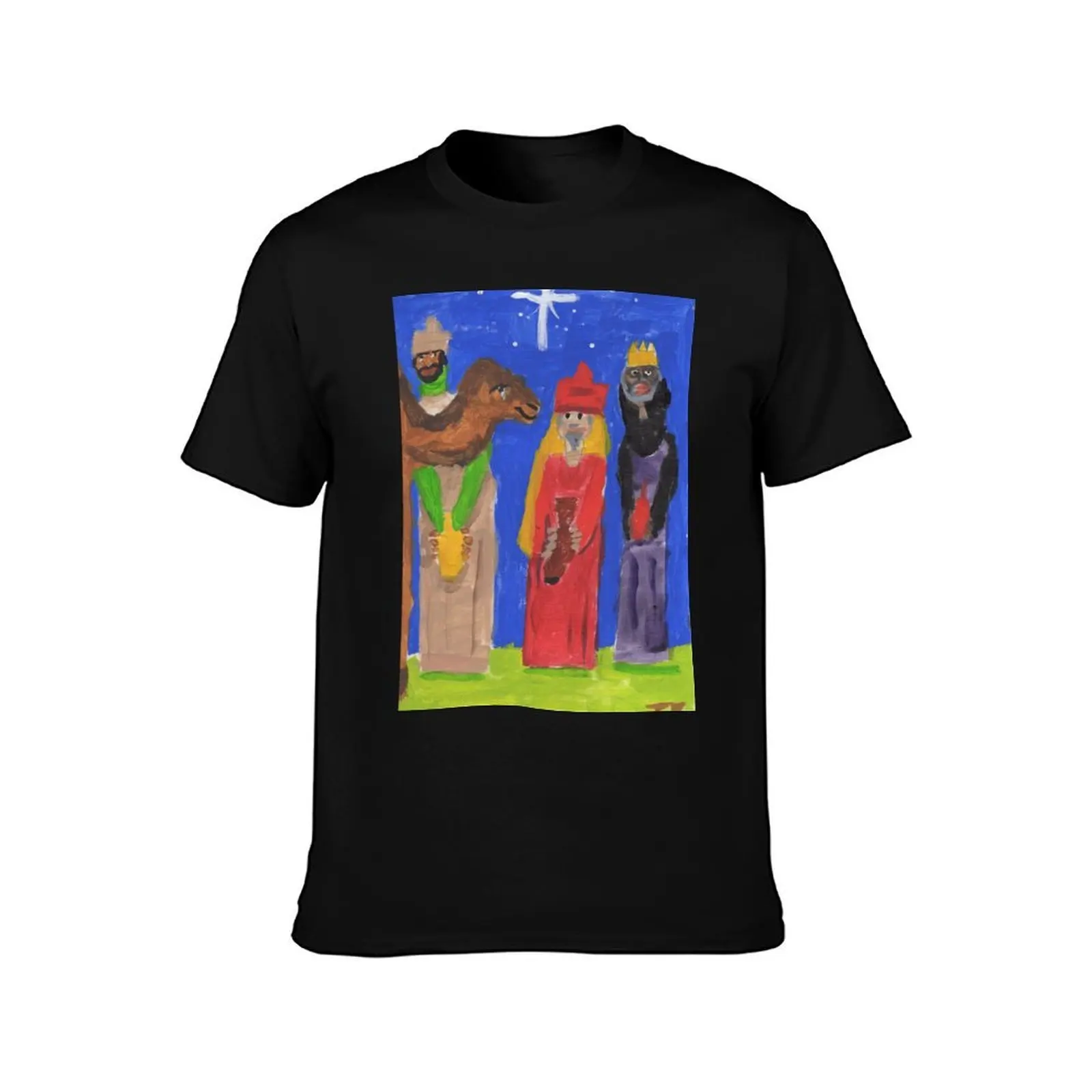 three men and a camel T-Shirt, Summer Casual Cotton Tee, Oversized Streetwear Tops, Vintage Graphic Print, Unisex Men Women