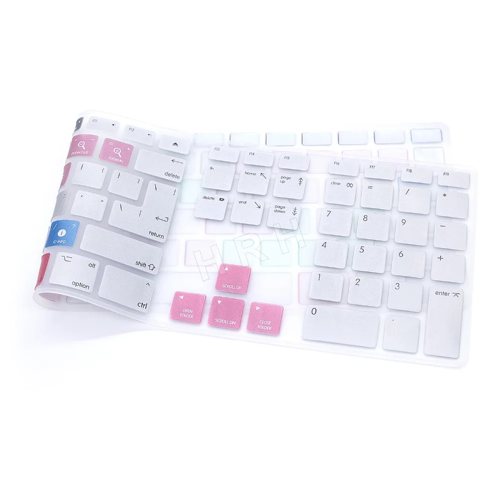 For Apple Keyboard with Numeric Keypad Wired USB Ableton Live Hot keys Design Keyboard Cover Skin For iMac G6 Desktop PC Wired