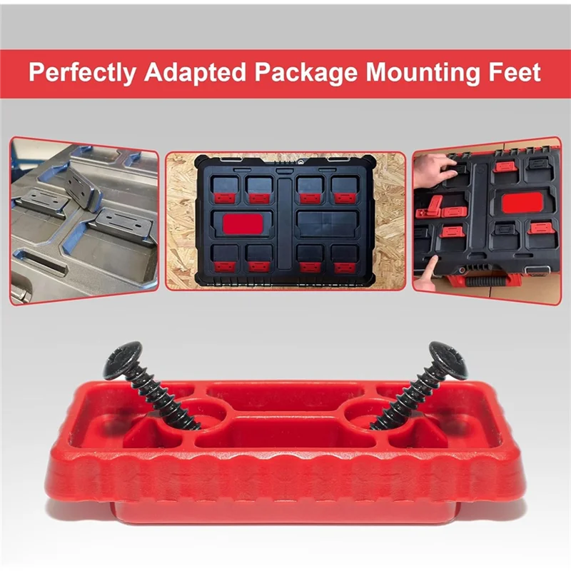 AB35-Mounting Feet System For For Packout-16-Pack, For Packout Accessories, Red