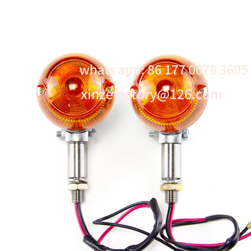 

Customizable 2 Pcs Motorcycle Bulb Strobe Turn Signal Light Cafe Racer Flashers Blinkers Amber Indicator Lamp