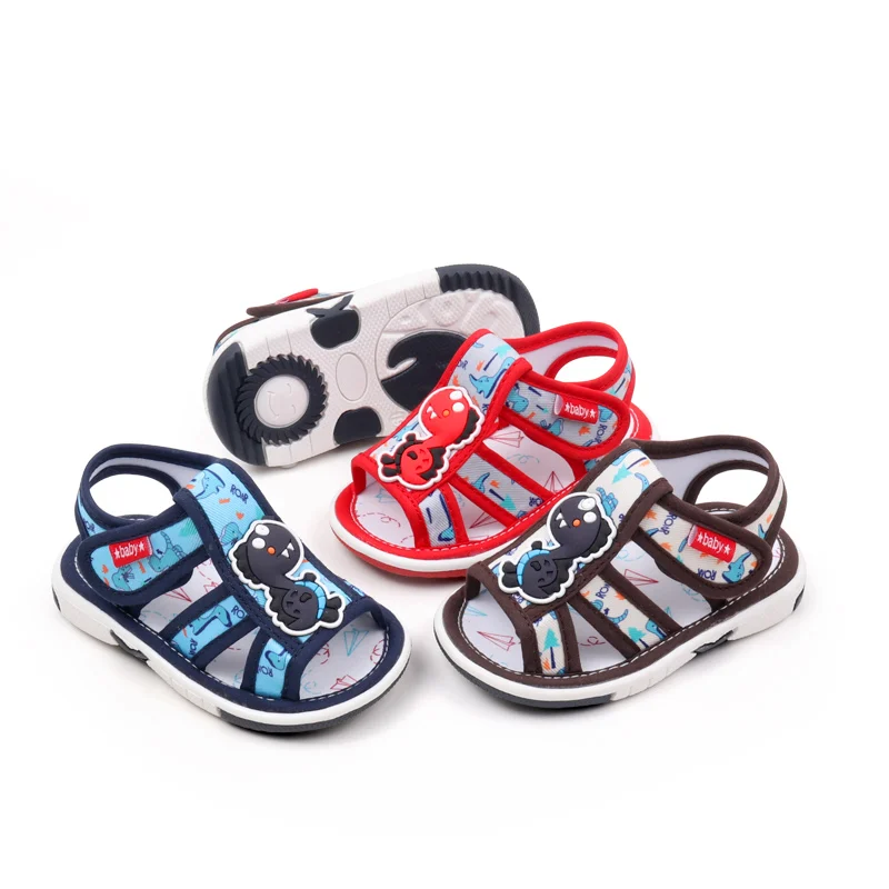 2025 bébé son chaussures enfant en bas âge Prewalking été sandale de haute qualité mignon Animal pour garçons et filles enfant grinçant Sneaker MY2402