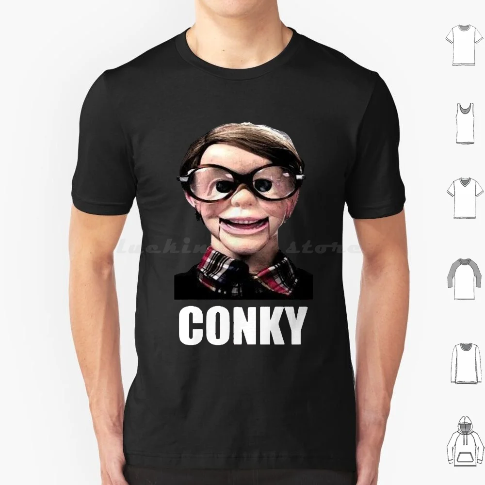 Conky ( White ) T Shirt Big Size 100% Cotton Conky Bubbles Puppet Boys Creepy Funny Stupid Disgusting Aesthetic Cottontotebag