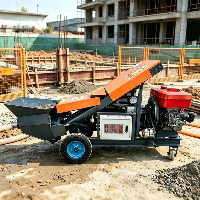 Hot Sale Portable Mini Concrete Pump Diesel Electric Optional High Efficiency Concrete Transfer Equipment Cement Pump