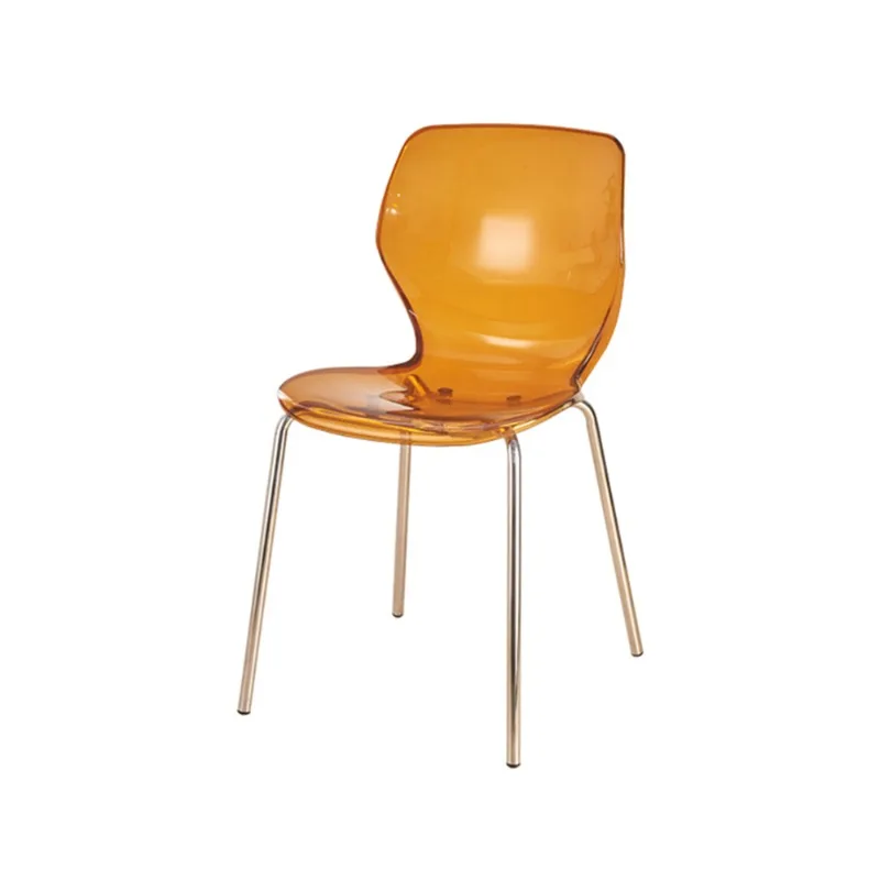 

Transparent acrylic chair Metal Internet celebrity backrest Small apartment