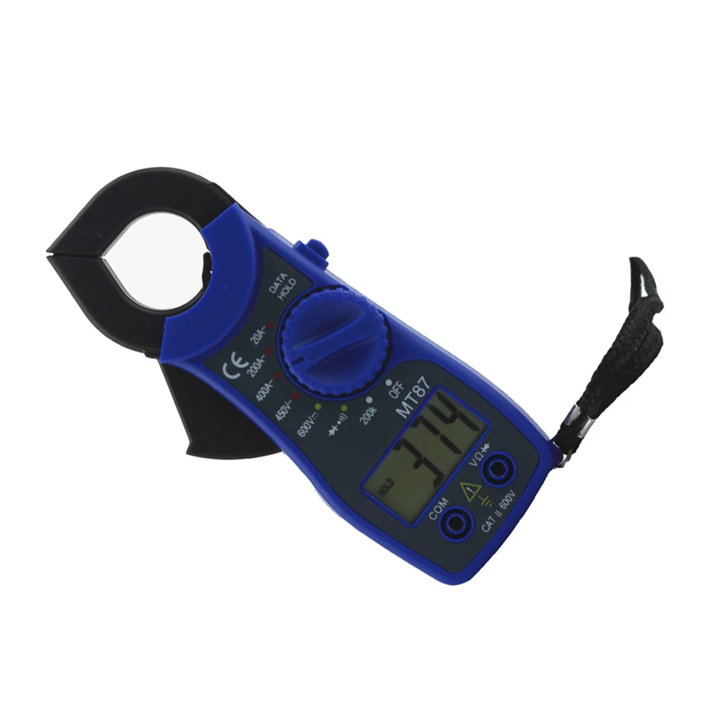 

Clamp Meter Digital Multimeter Blue Tester Electrical Ammeter Resistance Test Tool Compact Design Voltage AC Current
