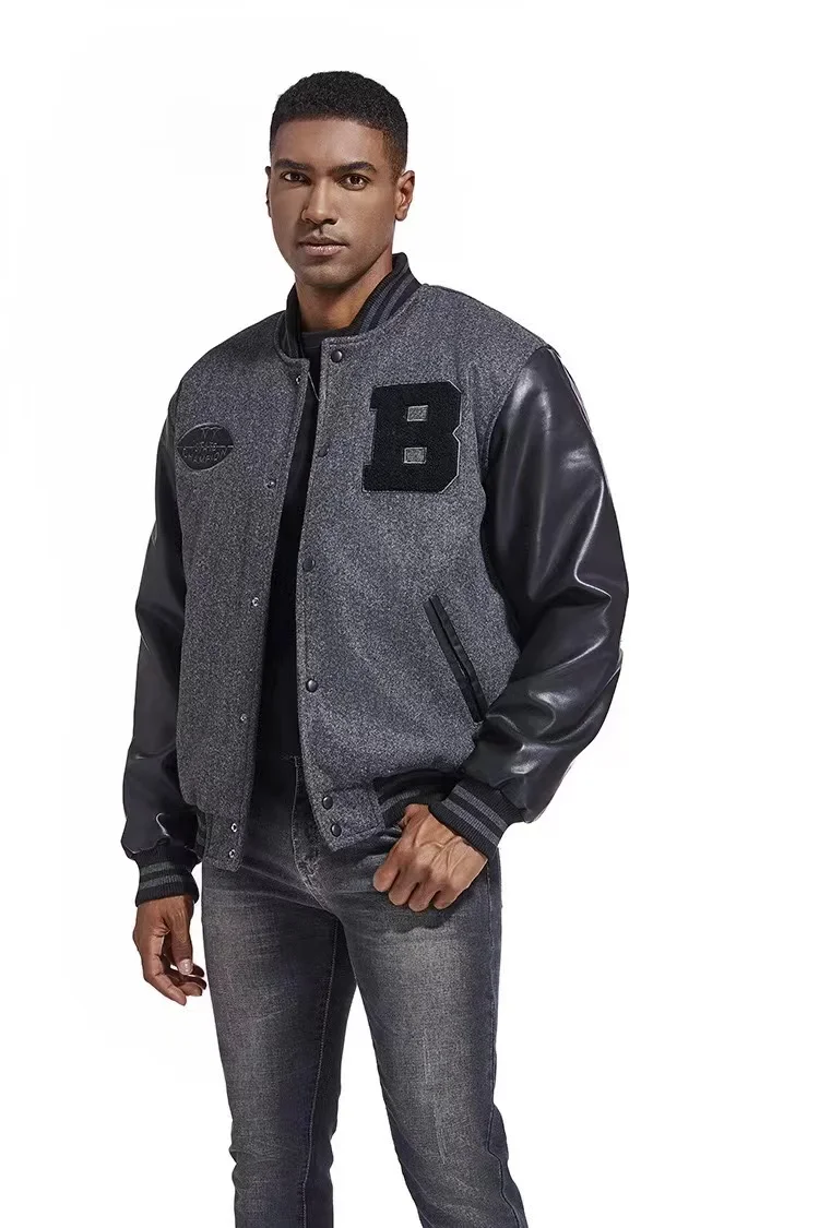 2024 Mode Herren Baseball Bomber Jacken Herbst Winter warme Kleidung Leder Baumwolle Mäntel Outdoor Biker Reise jacke Trend