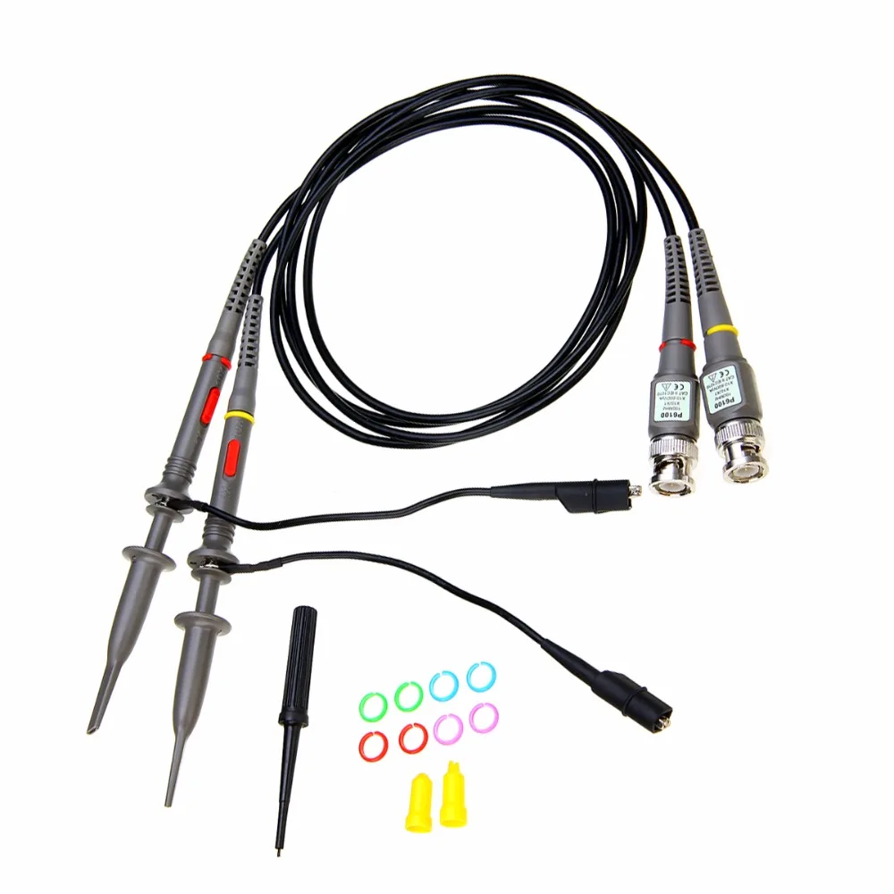 P6100 1PCS Oscilloscope Probe Kit DC-100MHz Scope Clip Test Probe 100MHz