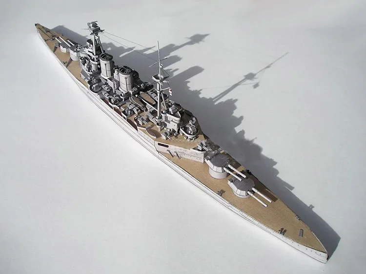 1/400 65cm British Battleship Hood 3D Paper Model Warship