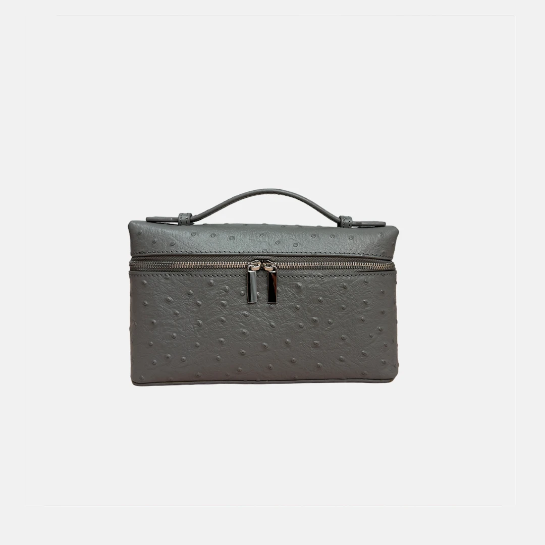 

Mendy Women's Bag 19 Ostrich Pattern Genuine Leather Crossbody Bags Clutch Pouch Small Niche Design Handbag Designer Luxry New