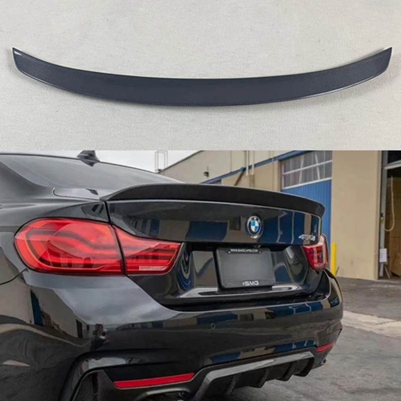 

FOR BMW M4 F82 3D Style Carbon fiber Rear Spoiler Trunk wing 2014-2020 FRP Glossy black Forged carbon