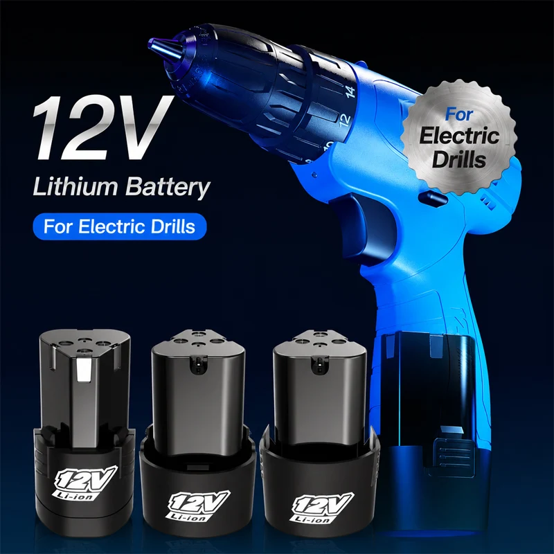Electric Screwdriver 12V 4500mah Rechargeable Li-ion Battery Electric Drill 18650 12V High Performance Batteria for Power Tools