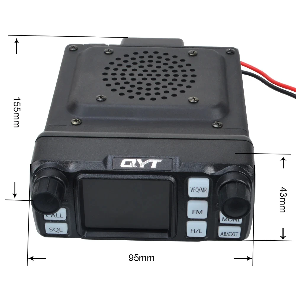 QYT KT-5000 25W Dual Band VHF UHF Mini Mobile Radio Separable Panel Receiver Scrambler Car Vehicle FM Commercial Station Radio
