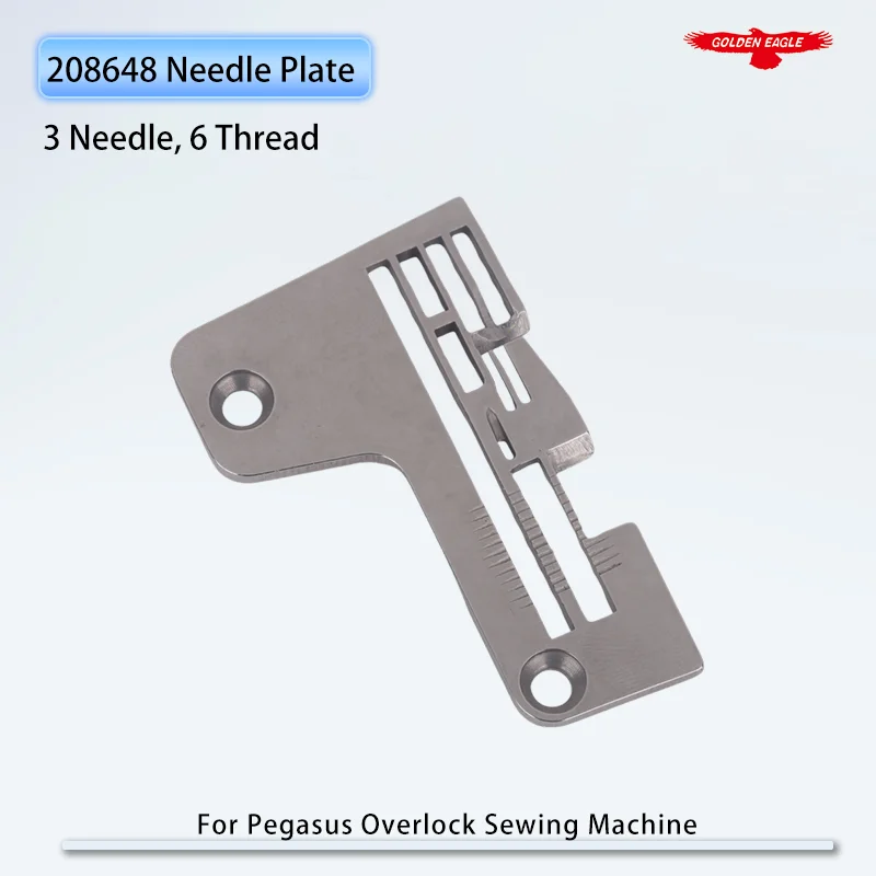 208648 Throat Plate Fit Pegasus L32-355 / M732-355 Industrial Overlock Sewing Machine 3 Needle 6 Thread