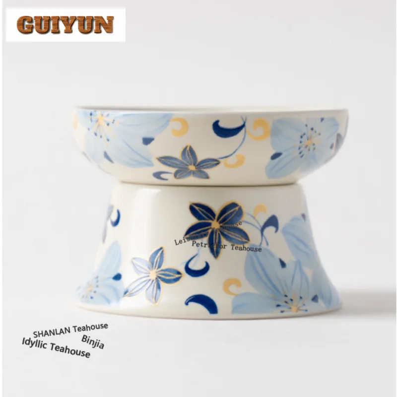 Hand Painted Lily Tea Separator Infusor Traditional Tea Strainer Dispenser Tea Brewing Tea Filter Cafes Accessories Ornaments