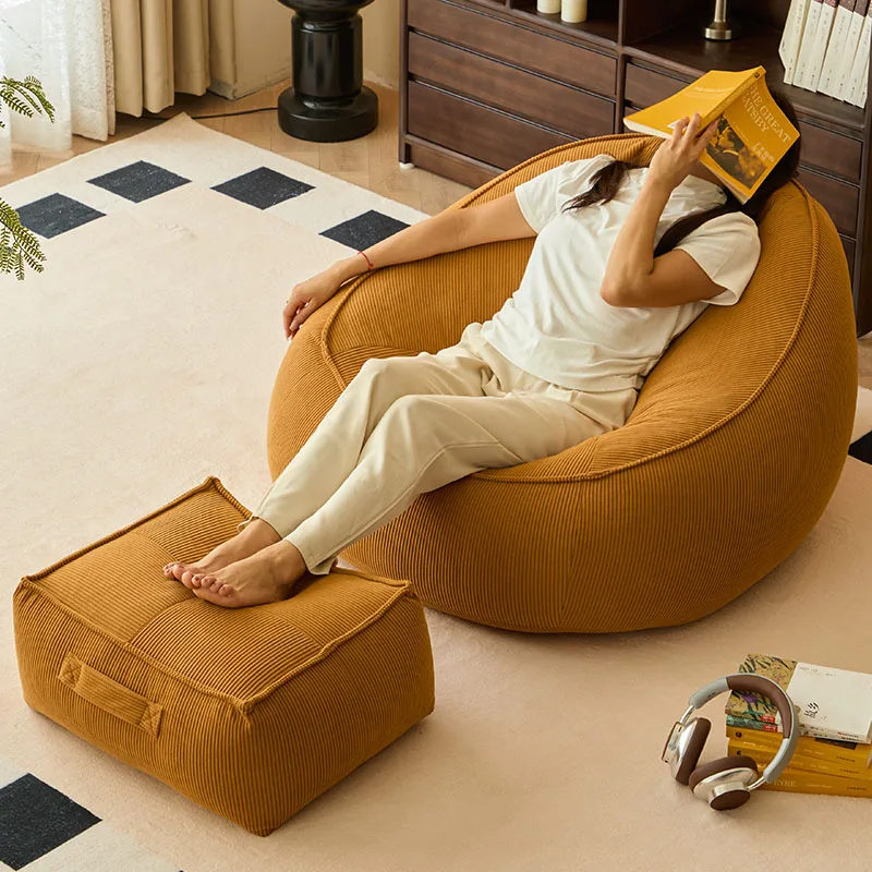 Pouf Sofa konversi ruang tamu, Sofa Puff kantong kacang set tempat tidur kursi tunggal santai ruang furnitur Sofa rumah