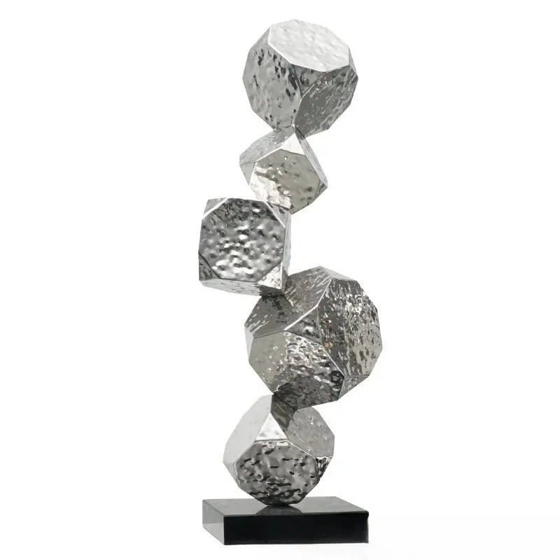 Light Luxury Simple Stainless Steel Floor Sculpture Sales Office Shopping Mall Hotel Model Room Advanced Soft Decoration