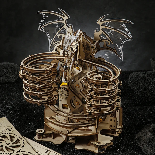 Drewniane puzzle 3D DIY o wysokiej złożoności Zestaw puzzli Dragon Jigsaw Model Kits Building Block Edukacyjny prezent dla dzieci