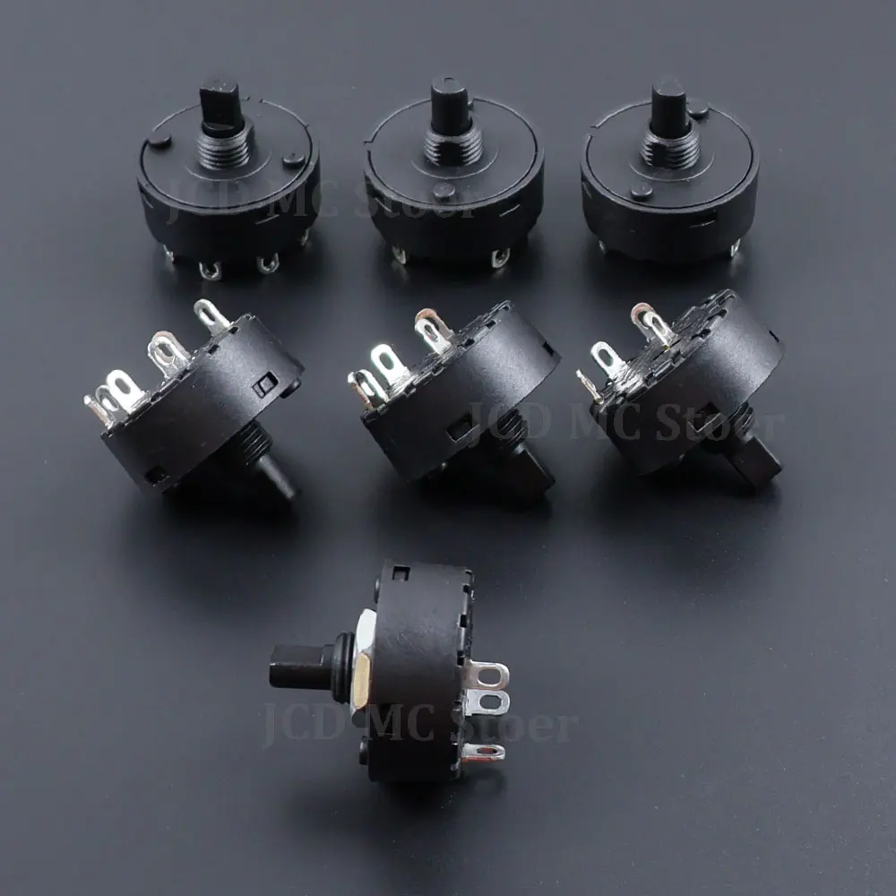 1-5PCS Knob Power Switch 3/4/6/7/8/9 Pin 2/3/5/6/7/8 Position Rotary Switch For Electric Oven Teapot Juicer Blender Power Switch