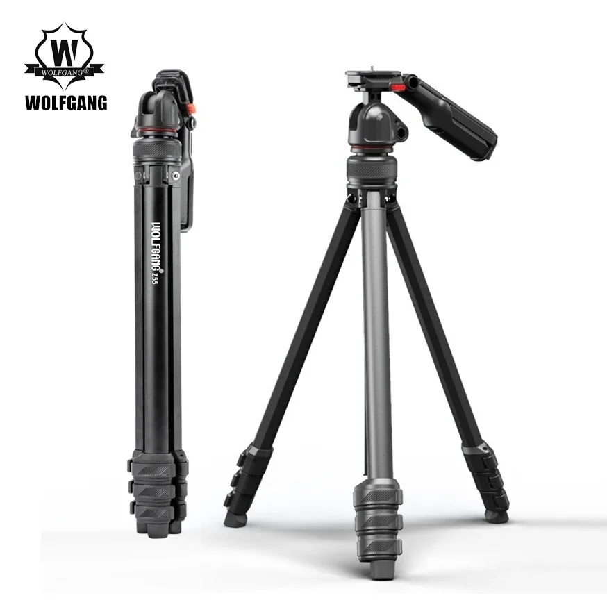 

Aluminium Alloy Portable Professional Camera Tripod with Panorama Ball Head Phone Clamp &Remote Control for Phone Photography
