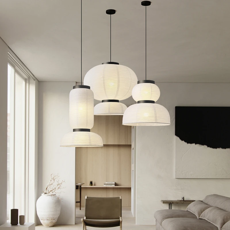 

Modern minimalist rice paper lamp living room dining room bedroom art Internet celebrity lantern chandelier