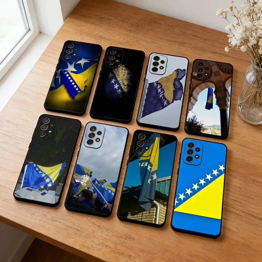 

Bosnia H-Herzegovina M-Map Phone Case For Samsung S25,S24,S23,S22,S21,S20,Plus,Soft Black Shell