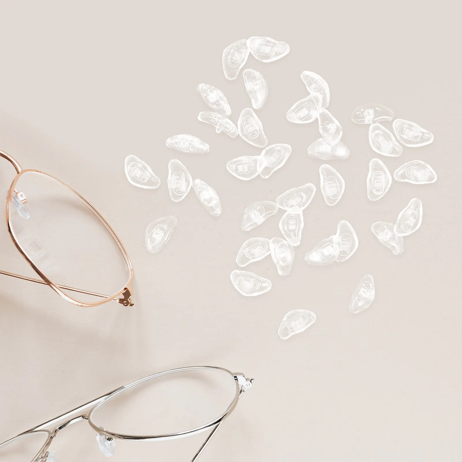 

20Pairs Eyeglass Nose Pads Silicone Soft Nonslip Replacement Nose Cushions for Glasses Anti Slip Comfort Glasses Accessories