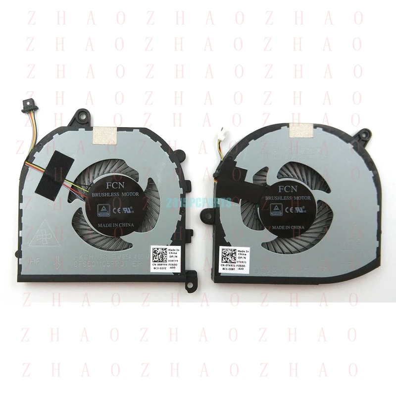 L+ for DELL XPS 15 9570 seires GPU&CPU twin Fans 008YY9 0TK9J1