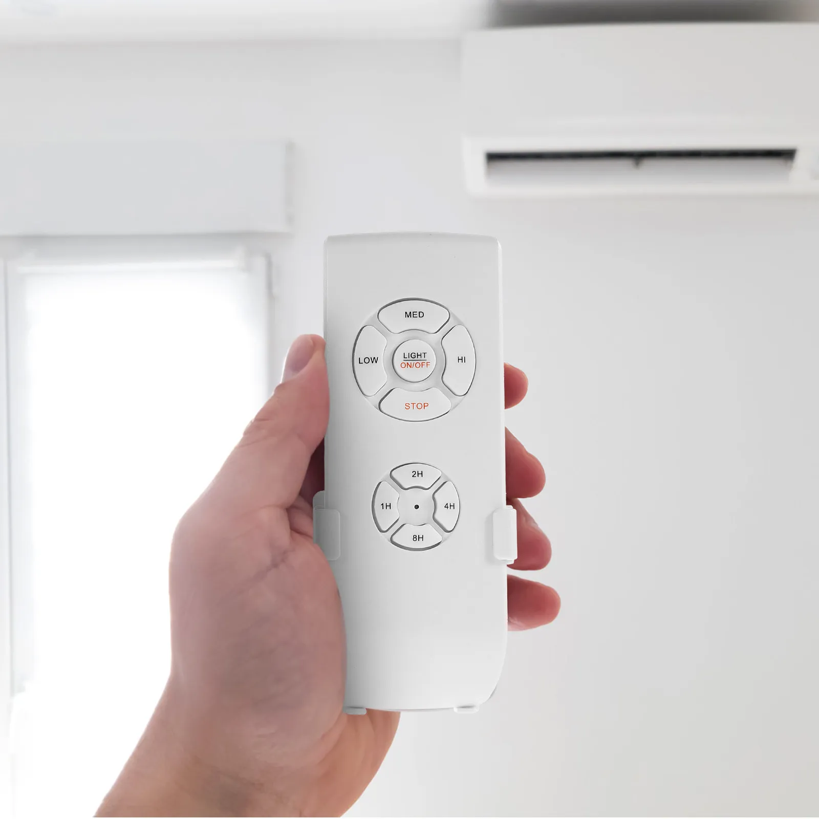 

Universal Ceiling Fan Remote Controller Kit Rubber Button Shock Resistant Easy Operation Timing 1H 2H 8H Home Hotel Office