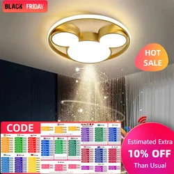 Modern LED Mickey ceiling light, children's bedroom living room dining room study corridor balcony chandelier