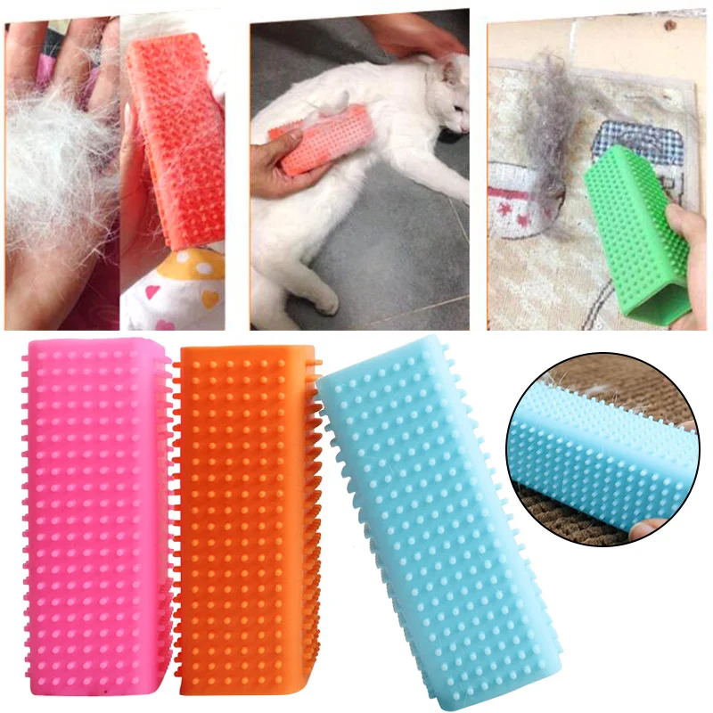 Massager For Cats Clean Hair Removal Brush Wool Dog Bath Comb Sticky Depilation Soft Silicone Dog Brush Pet Cleaner Supplies