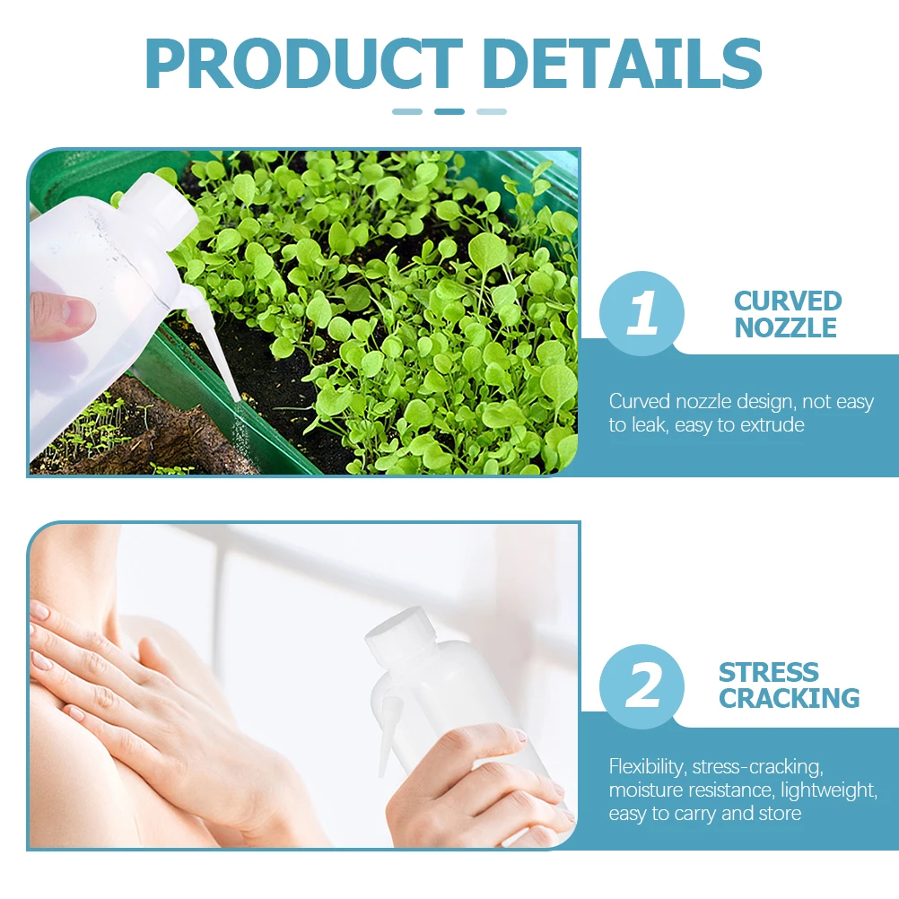 

2 Pcs Bottle Washing and Filling for Laboratory Jars Sprayer Sauce Squeeze Wide Squirt Bottles Plastic Labeling Tool Small