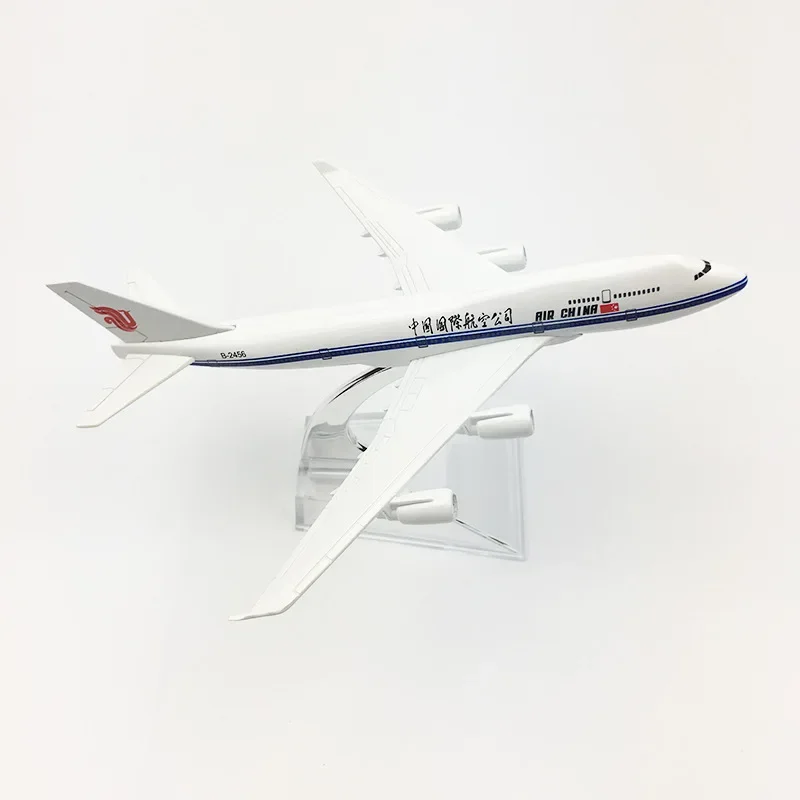 Aircraft model 16CMAir China Boeing747 Diecast Aviation Plane Collectible Miniature Toys for Boys Dropshipping