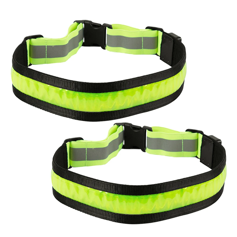 

2Pcs Night Running LED Luminous Belt Rechargeable Reflective Safety Gear for Jogging Cycling Dog Walking Adjustable