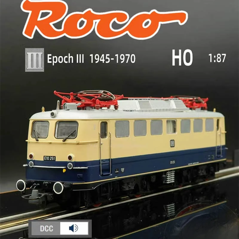 

ROCO Train Model HO 1/87 73622 E10 Electric Locomotive Digital Sound Effect German DB Third Generation Version Rail Car