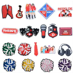 19pcs/set Youth Campus Series PVC Shoe Charms Fit Shoes/Wristbands Accessories DIY Shoe Decoration Party Birthday Clog Kids Gift