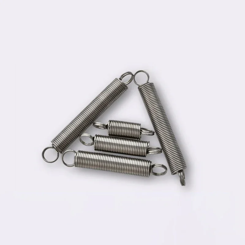 Wire Dia 0.5mm Tension Spring Closed Loop/With Hook Outer Dia 3/4/5/6mm 304 Stainless Steel Extension Springs Length 15/20-200mm