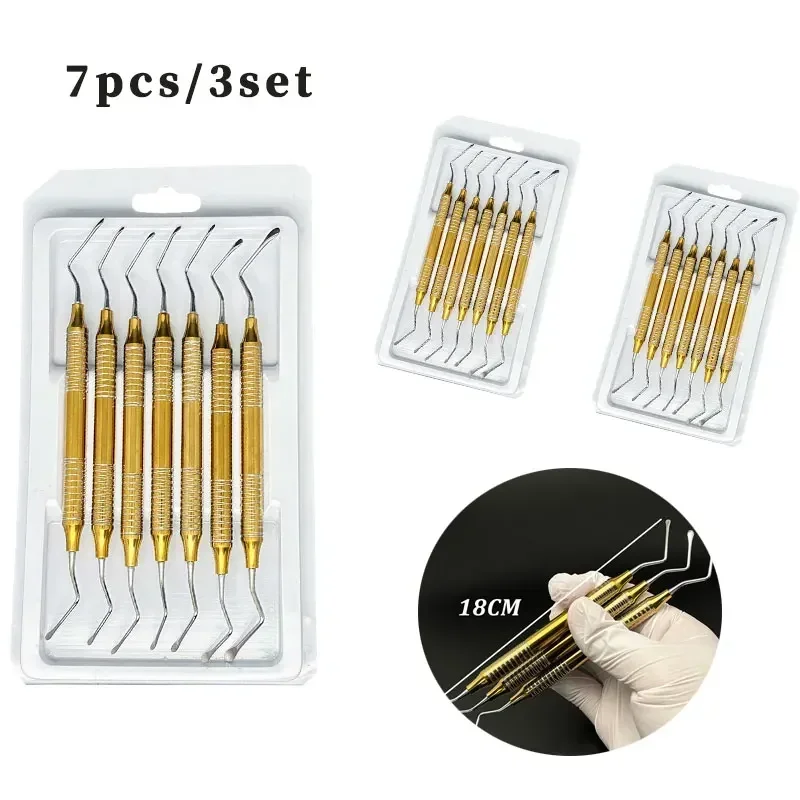 

Dental Jagged Curettes Kit Dentistry Double Ends Stainless Steel Cleaning Excavator Restorative Spoon Implant Tools