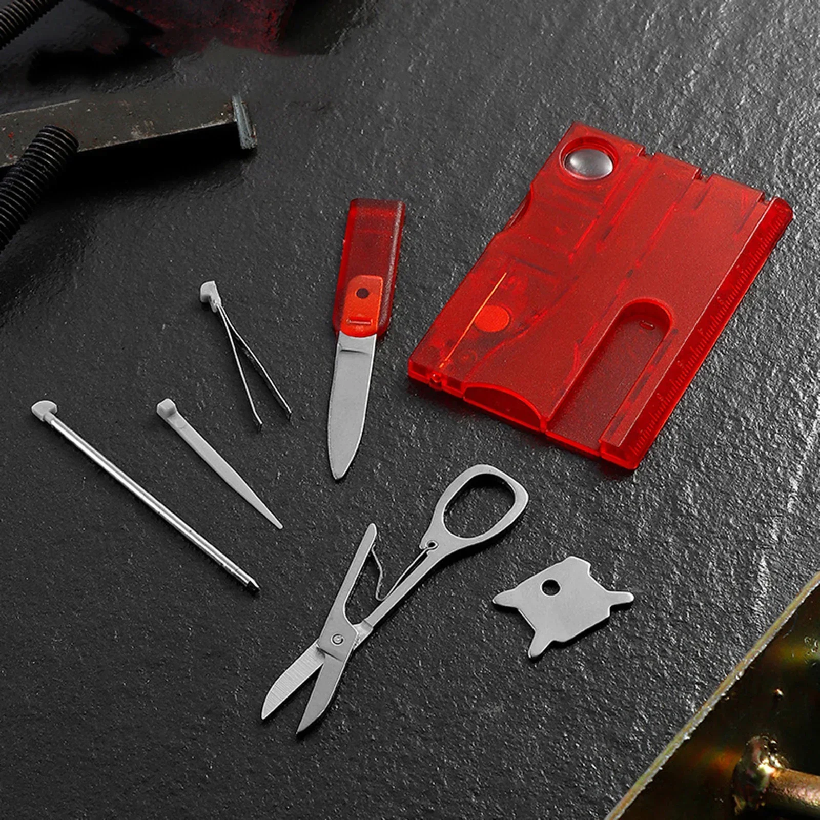 12 In 1 Pocket Credit Card Portable Multi Tools Outdoor Survival Camping Equipment 1 Box Portable Hiking Card Tools Gear