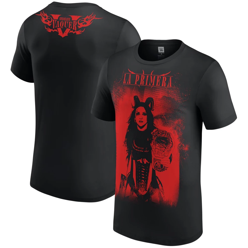 Men's Black Stephanie Vaquer La Primera T-Shirt 3D Printed Sports Quick Dry Short Sleeve Top Daily Casual Plus Size T-Shirts