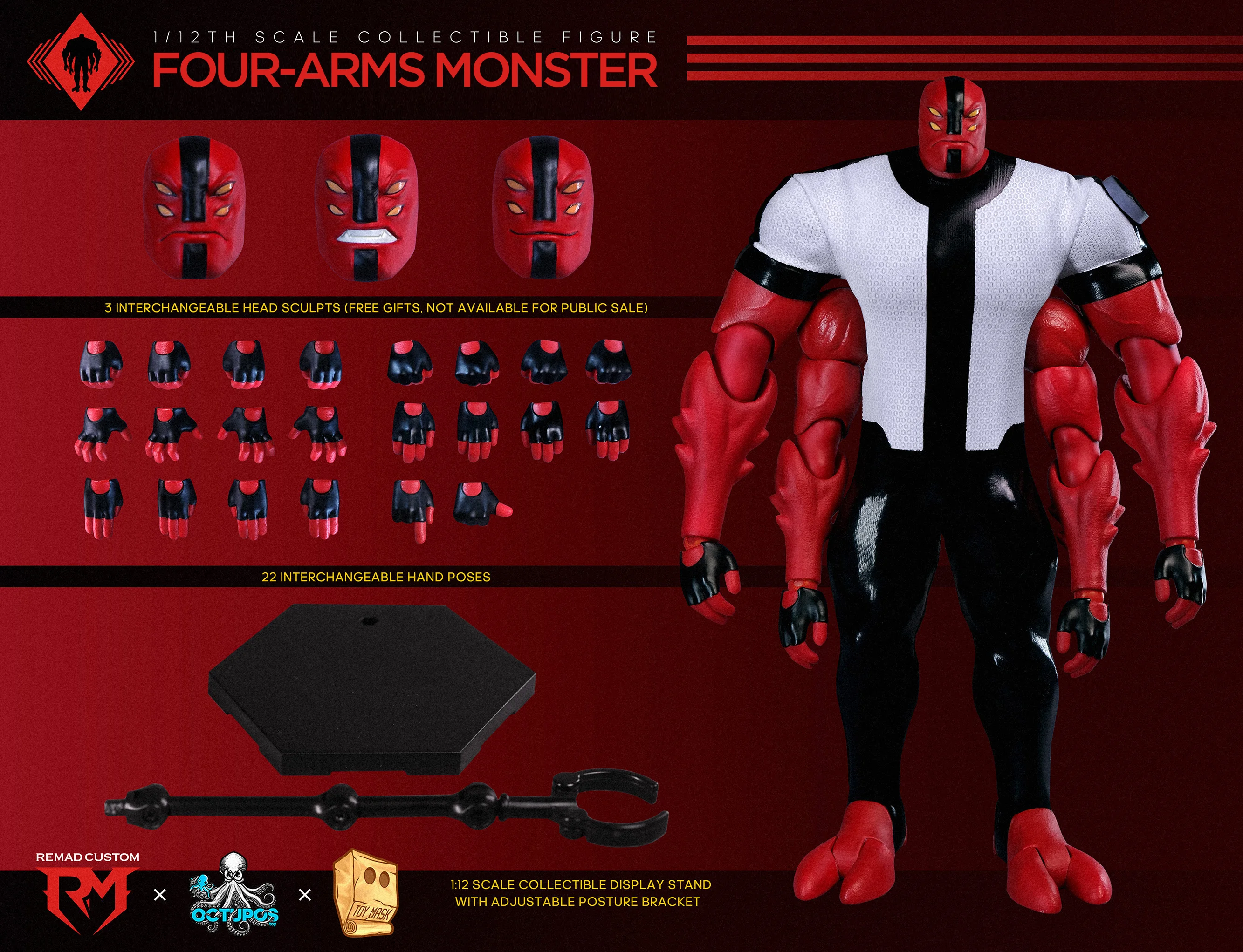 Vorverkauf Teenager-Hacker Anime-Charakter Vierhändiger Overlord SHF Actionfigur Ben10 Weihnachtsspielzeug Geschenk