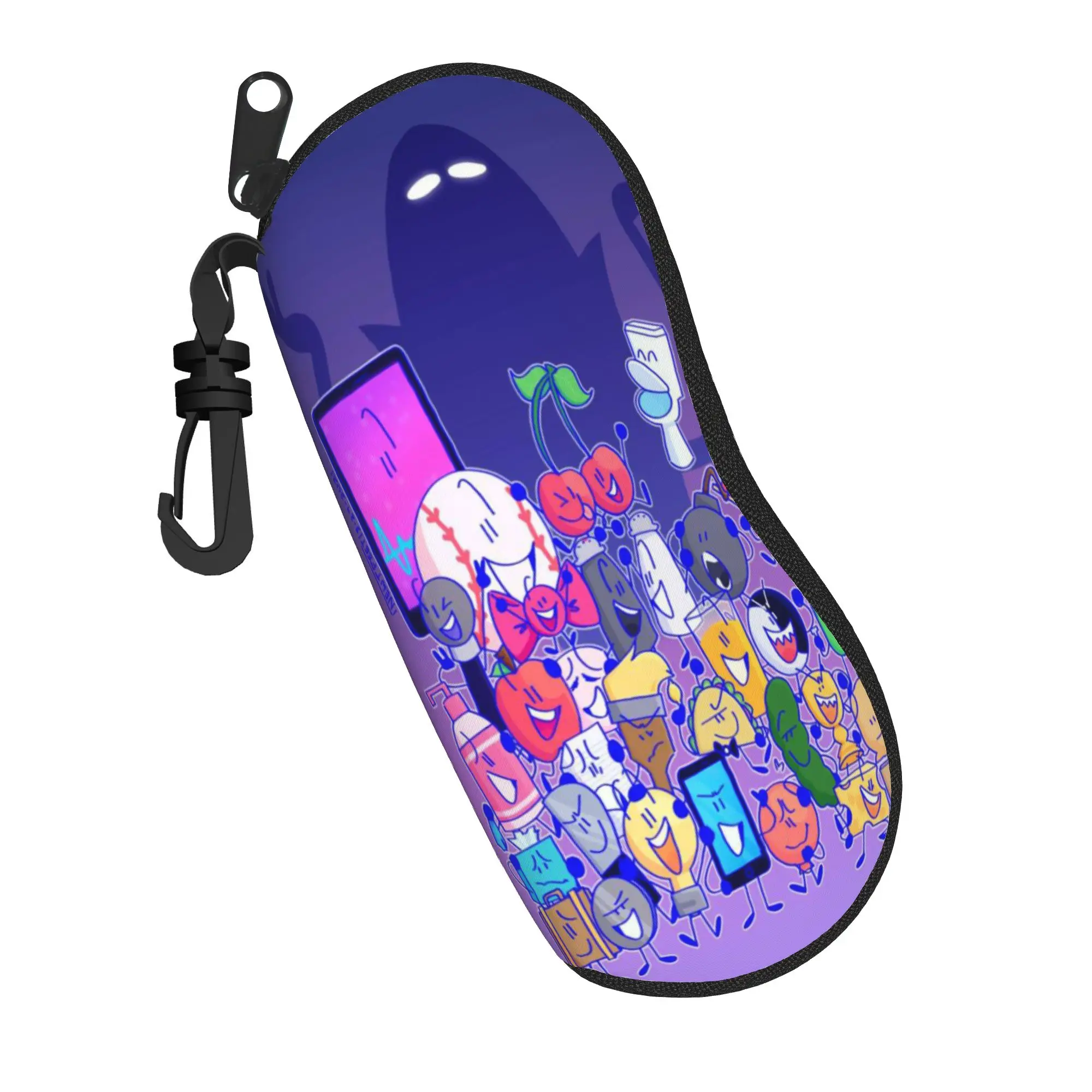 BFDI Battle for Dream Island Glasses Case Gift For Girls  Zipper  Eyewear Box Cartoon Eye Contacts Case