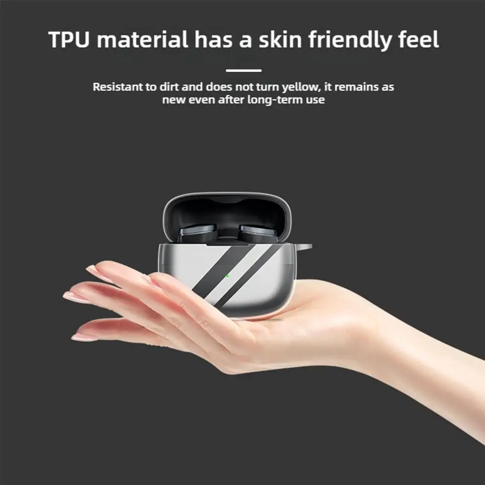 Para b & w pi8 capa protetora transparente material tpu macio anti-queda anti-risco à prova de choque sem fio bluetooth fone de ouvido capa