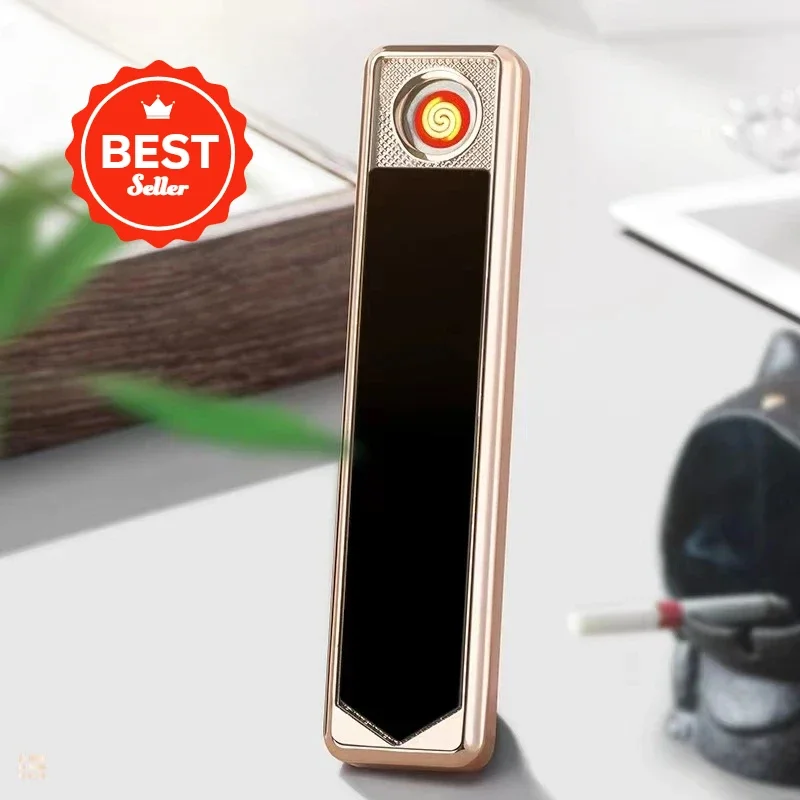 New USB Rechargeable Series Flameless Lighter Windproof Creative Mini Electronic Cigarette Lighter Outdoor Portable