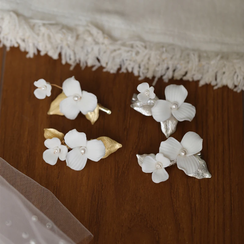 

Цвет: золото, серебро, керамический цветок, свадебная заколка для волос, заколки ручной работы, свадебный головной убор для выпускного вечера, женские аксессуары