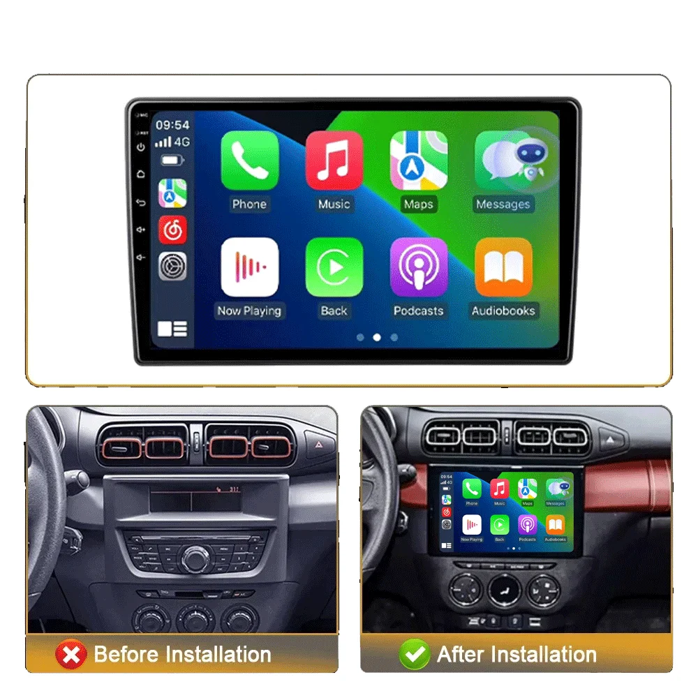 Android 15 Carplay Car Radio For Citroen C3 XR 2019 2020 2021 2022 Navigation Multimedia Player Stereo WiFi+4G video BT DVD 2DIN