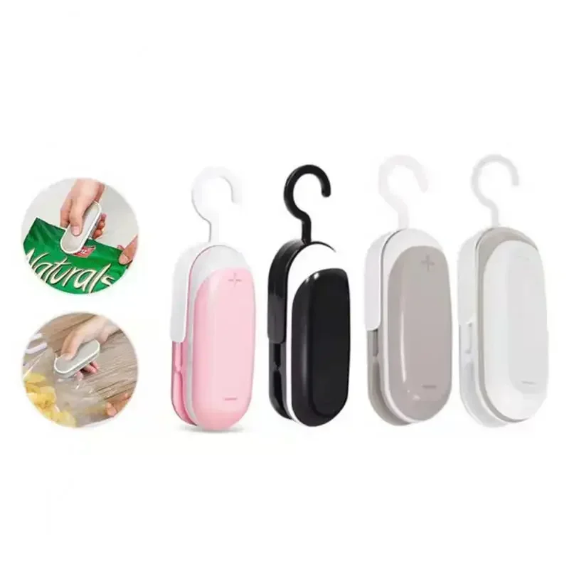 Kitchen Mini Bag Sealing Machine Vacuum Thermal Plastic Food Closure  Heat Sealer 2 In 1 Handheld Portable Bag Packaging Machine